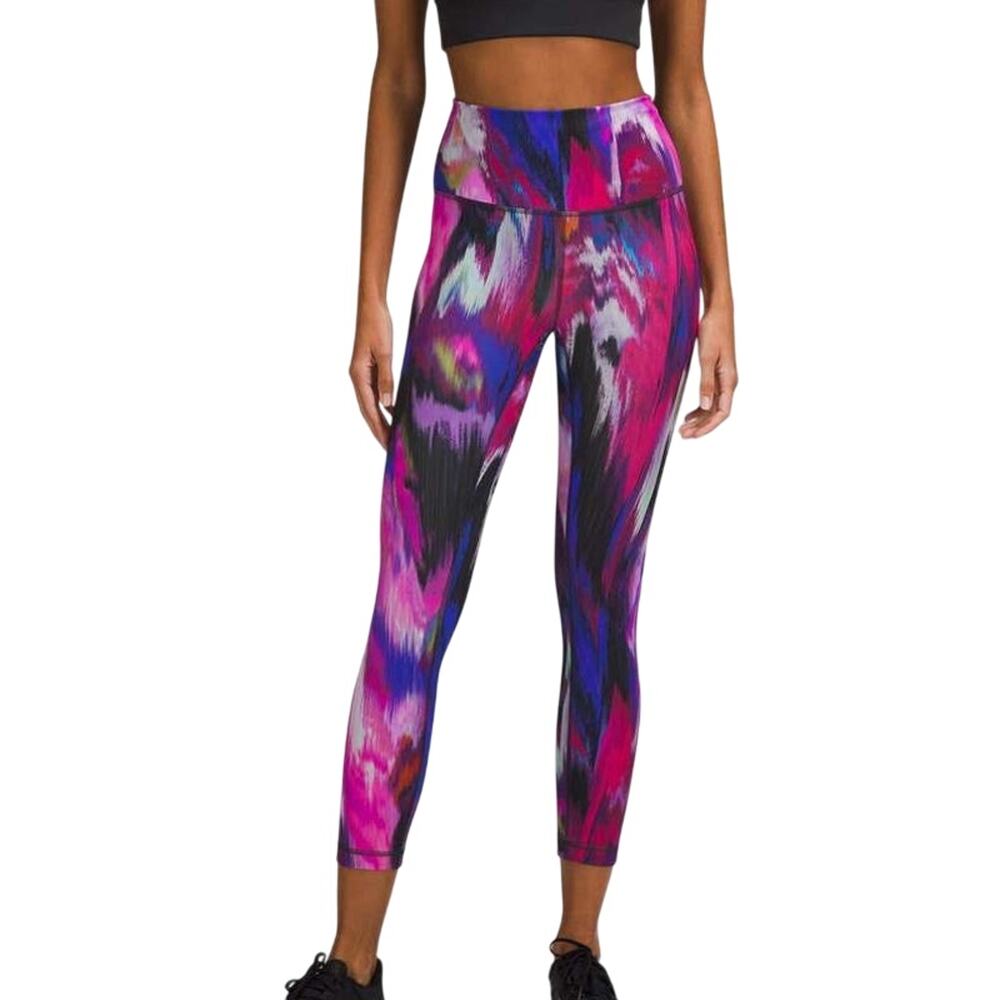 Lululemon NWT Wunder Train HR Tight 28 Inch Digital Pink Multi Size 2 Legging